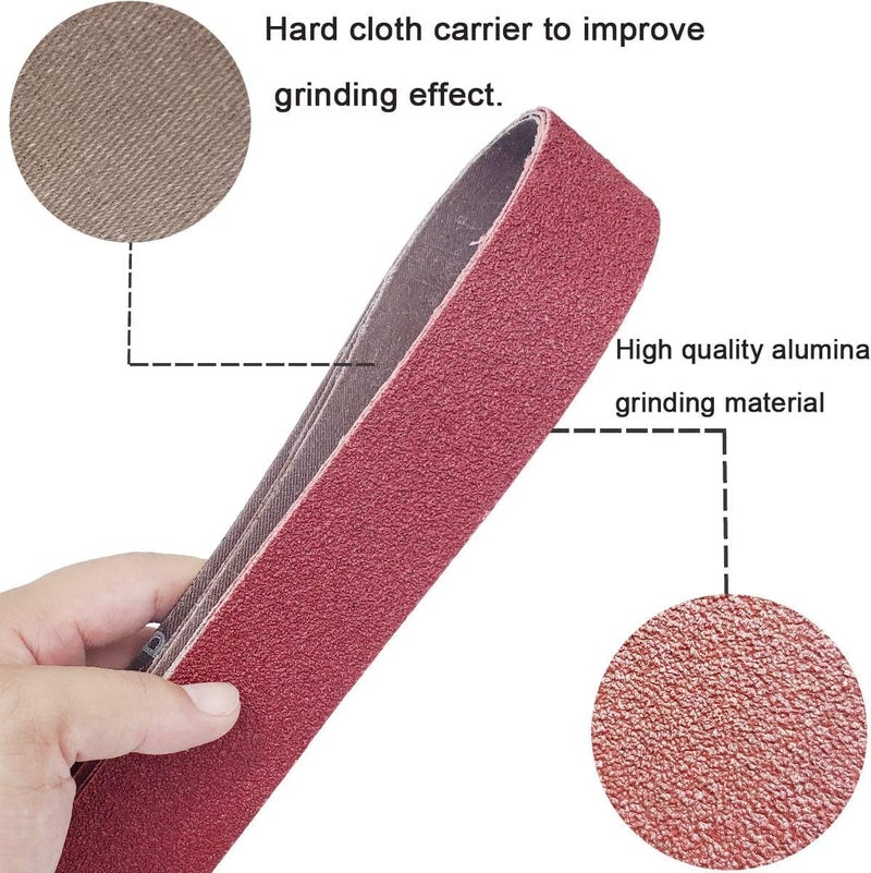 SACKORANGE 20 Pack 1-1/2 x 30 Inch 150 Grit Sanding Belts For Pipe Tube Polisher Sander- Aluminum Oxide Sander Belts for Woodworking Metal Polishing - Image 3